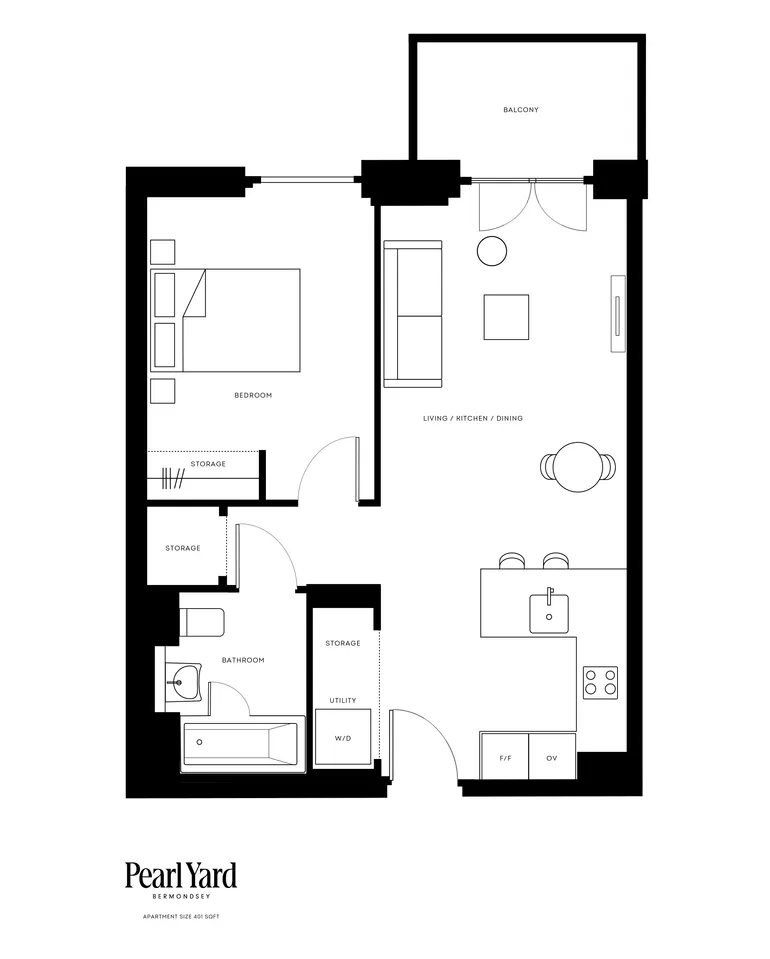 Floorplan 1 for Pearl Yard, Biscuit Walk Bermondsey SE16