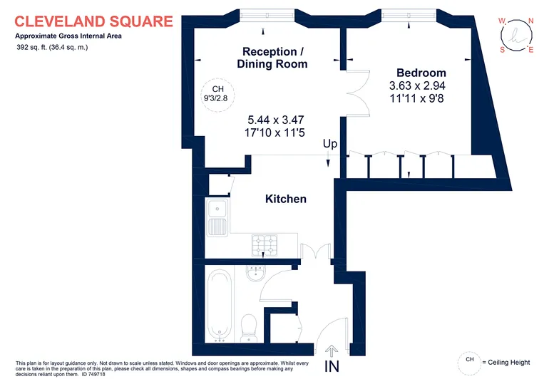 Floorplan 1 for Cleveland Square Bayswater W2