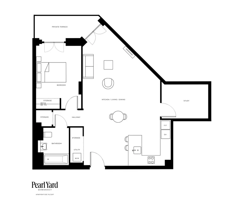 Floorplan 1 for Pearl Yard, Biscuit Walk Bermondsey SE16