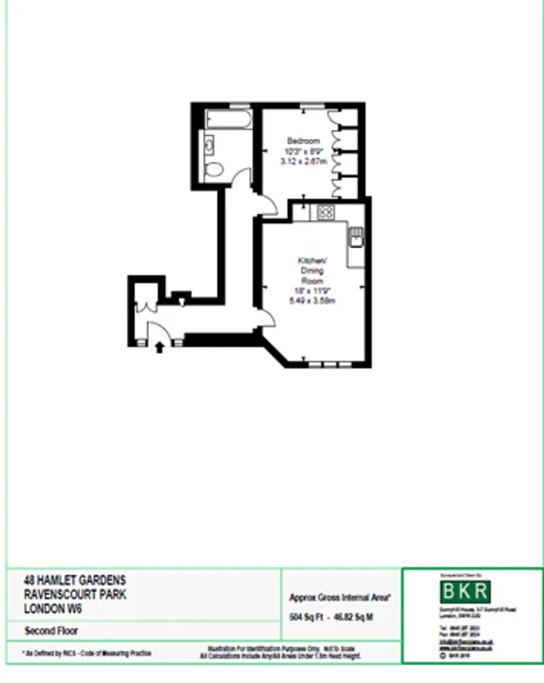 Floorplan 1 for Hamlet Gardens, 290 King Street, London, W6