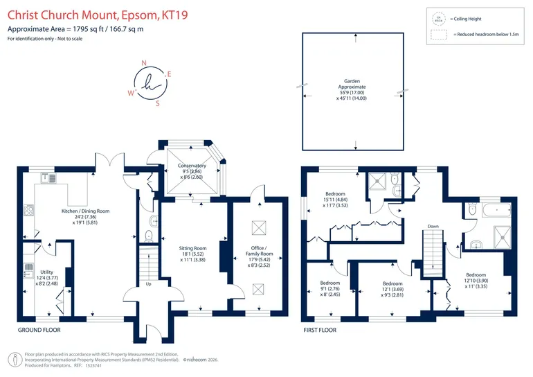 Floorplan 1 for Christ Church Mount, Epsom, KT19