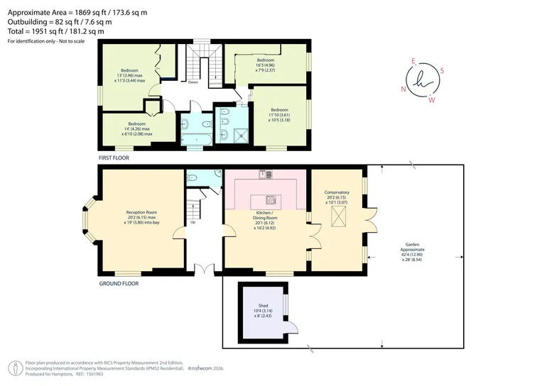 Floorplan 1 for Vine Road, East Molesey, KT8