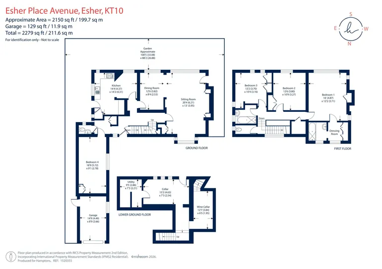 Floorplan 1 for Esher Place Avenue, Esher, KT10