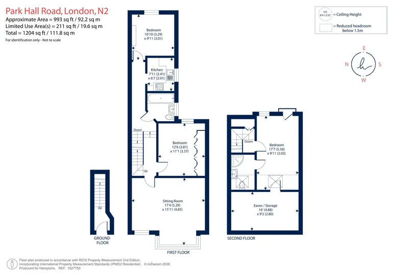 Floorplan 1 for Park Hall Road London N2