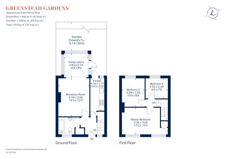 Floorplan 1 for Greenstead Gardens London SW15