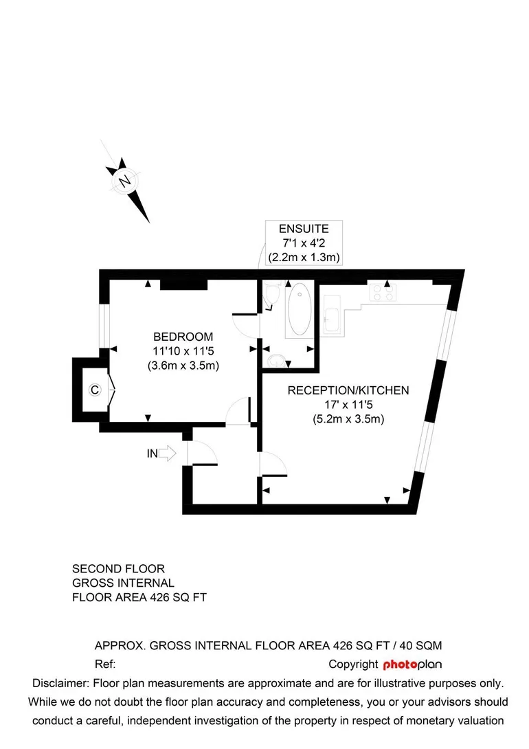 Floorplan 1 for Fortune Green Road London NW6