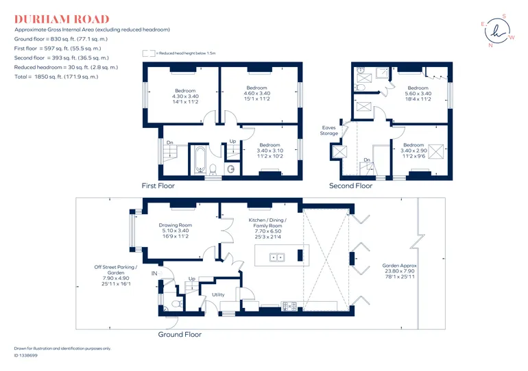 Floorplan 1 for Durham Road, SW20