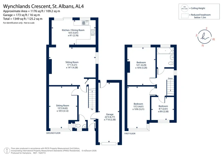 Floorplan 1 for Wynchlands Crescent, St. Albans, AL4