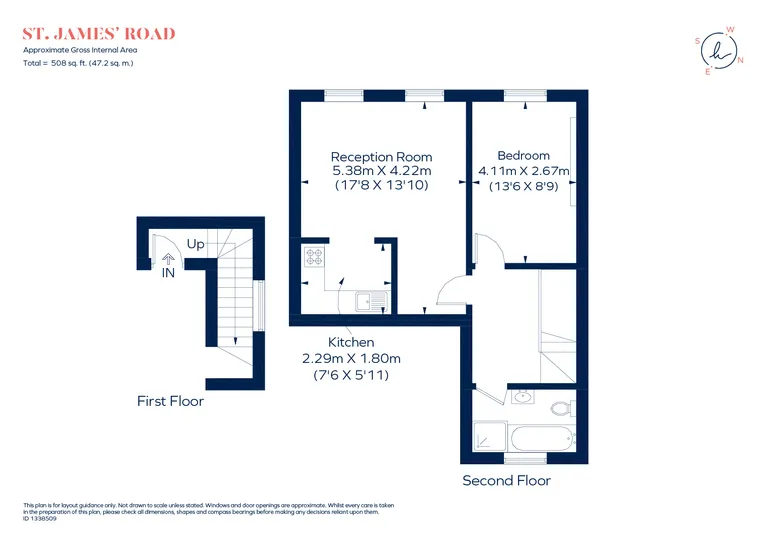 Floorplan 1 for St James Road KT6