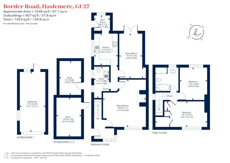 Floorplan 1 for Border Road Haslemere GU27