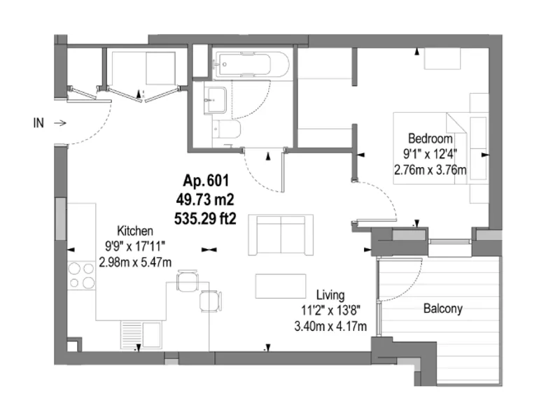 Floorplan 1 for 3 Barking Wharf Square Barking IG11