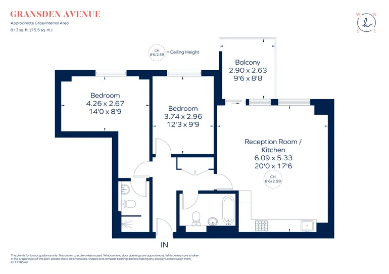 Floorplan 1 for Gransden Avenue London E8