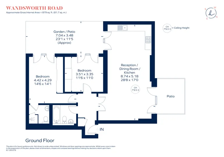 Floorplan 1 for Wandsworth Road, London, SW8