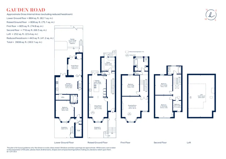 Floorplan 1 for Gauden Road, London, SW4