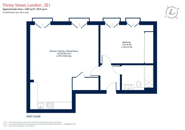 Floorplan 1 for Trinity Church Terrace, Borough, SE1