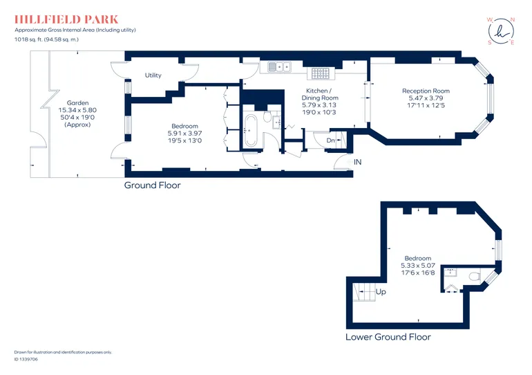Floorplan 1 for Hillfield Park, London, N10