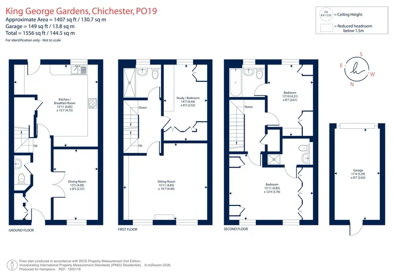 Floorplan 1 for King George Gardens, Chichester, PO19