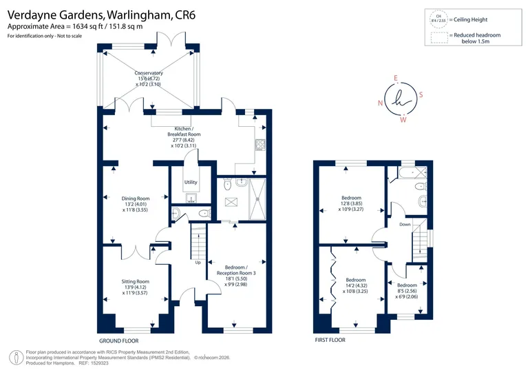 Floorplan 1 for Verdayne Gardens, Warlingham, CR6