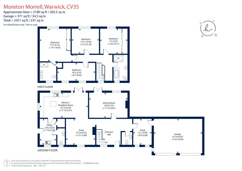 Floorplan 1 for Righ House, Moreton Morrell, CV35