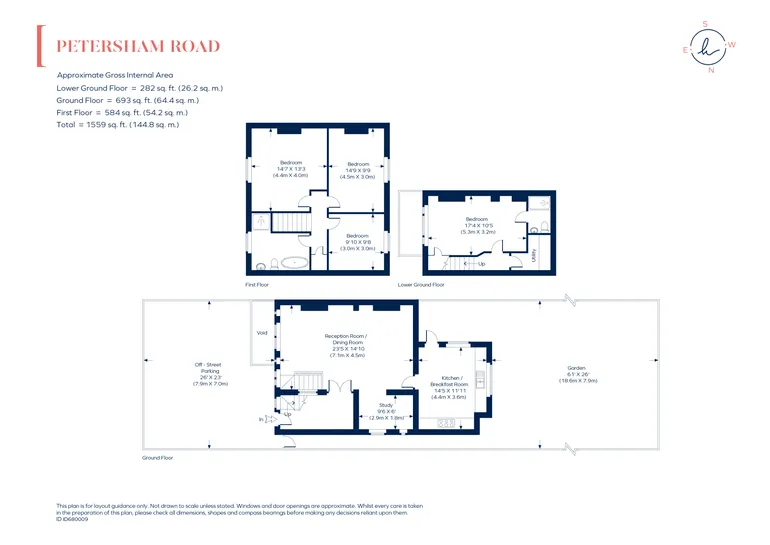 Floorplan 1 for Petersham Road, Richmond TW10