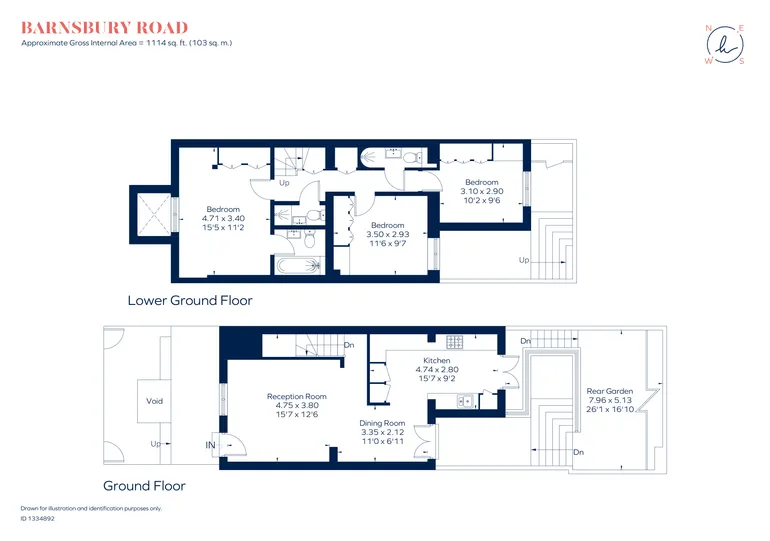 Floorplan 1 for Barnsbury Road London N1