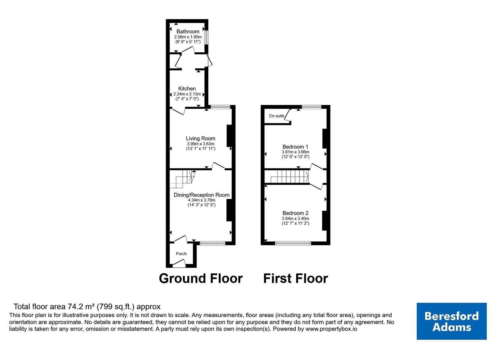 Room Plan Icon 2 bedroom property for sale in Gatewen Road, New Broughton, Wrexham ...