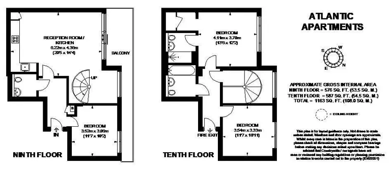 Floorplan 1 for Atlantic Apartments, E16