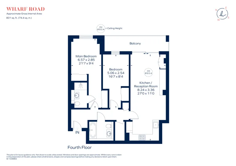 Floorplan 1 for Wharf Road, London, N1