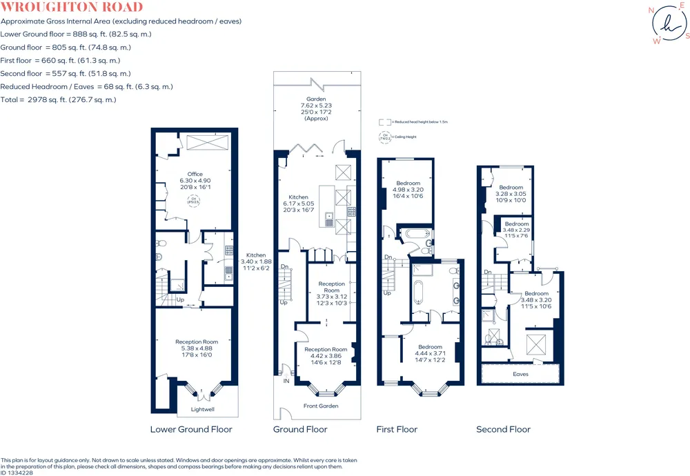 Floorplan for Wroughton Road, London, SW11