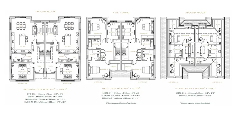 Floorplan 1 for Plot 3 Ivy Grove Watford Road, Radlett, WD7