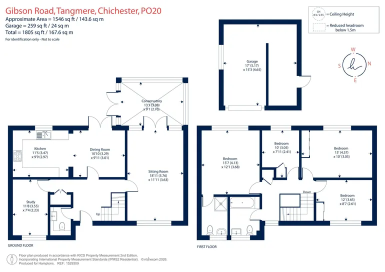 Floorplan 1 for Gibson Road, Chichester, PO20