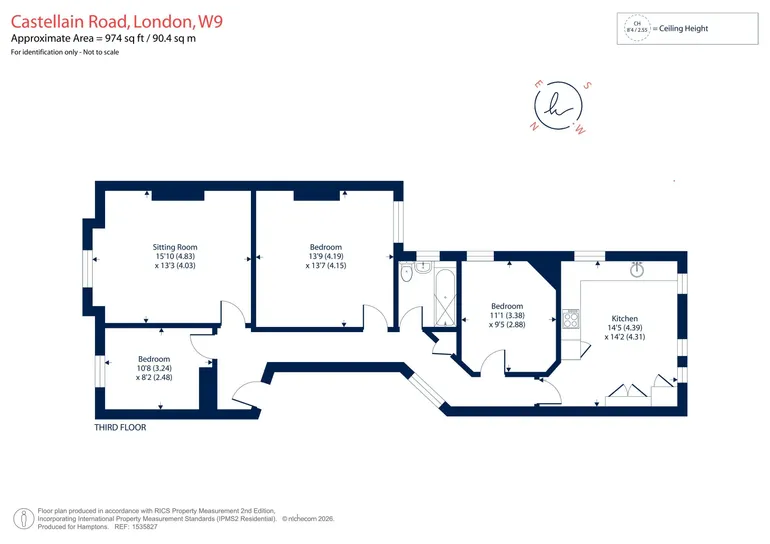 Floorplan 1 for Castellain Road London W9