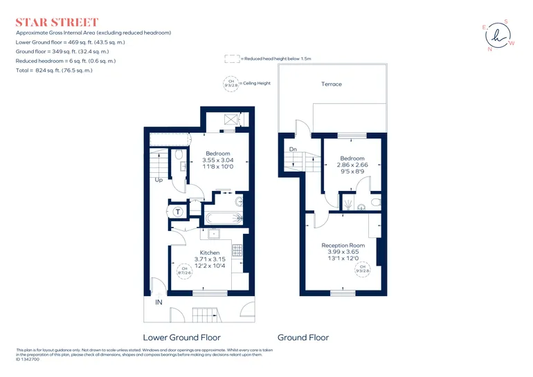 Floorplan 1 for Star Street, London, W2