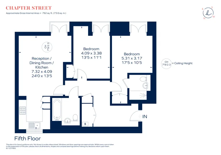 Floorplan 1 for Chapter Street London SW1P