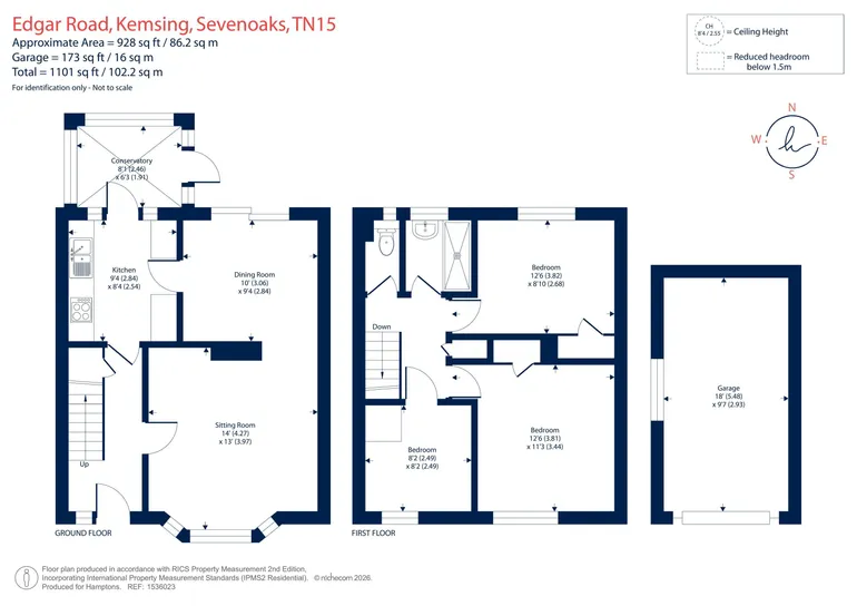 Floorplan 1 for Edgar Road, Sevenoaks, TN15