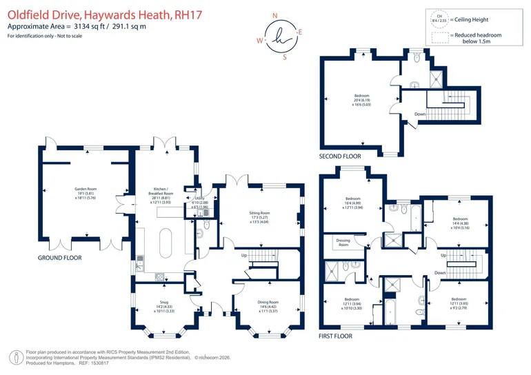 Floorplan 1 for Oldfield Drive, Haywards Heath, RH17