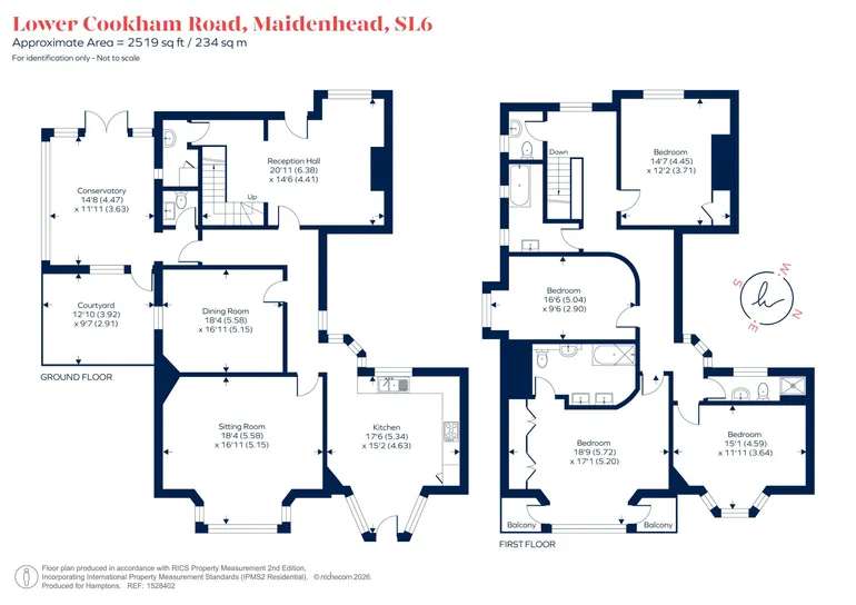 Floorplan 1 for Lower Cookham Road, Maidenhead, SL6