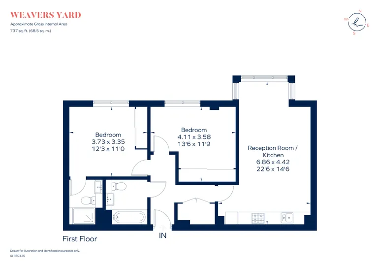 Floorplan 1 for Cable House Newbury RG14