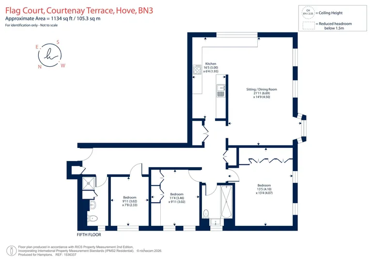 Floorplan 1 for Courtenay Terrace Hove BN3