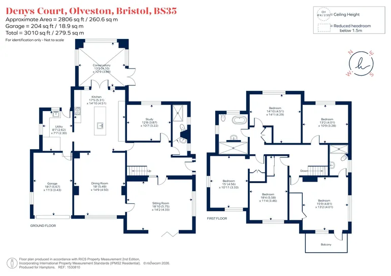 Floorplan 1 for Denys Court, Olveston, BS35