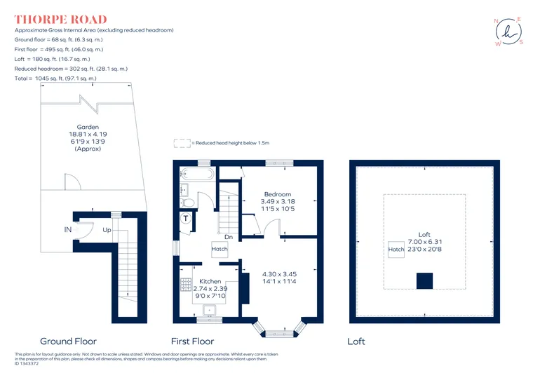 Floorplan 1 for Thorpe Road, Kingston Upon Thames, KT2