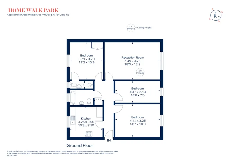 Floorplan 1 for Home Park Walk, Kingston Upon Thames, KT1