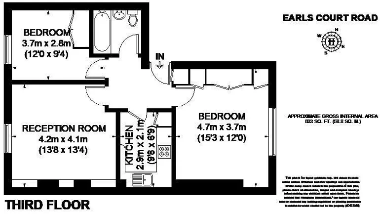 Floorplan 1 for Earls Court Road London W8