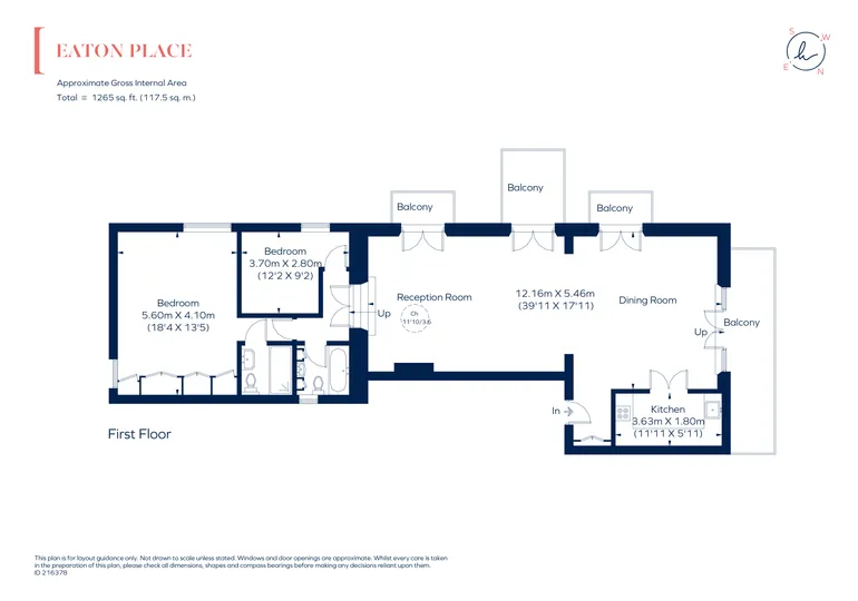 Floorplan 1 for Eaton Place, Belgravia, SW1X