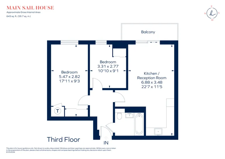 Floorplan 1 for Mast Quay London SE18
