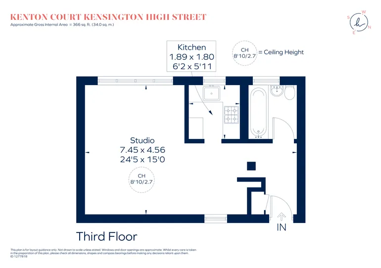 Floorplan 1 for Kensington High Street, London, W14
