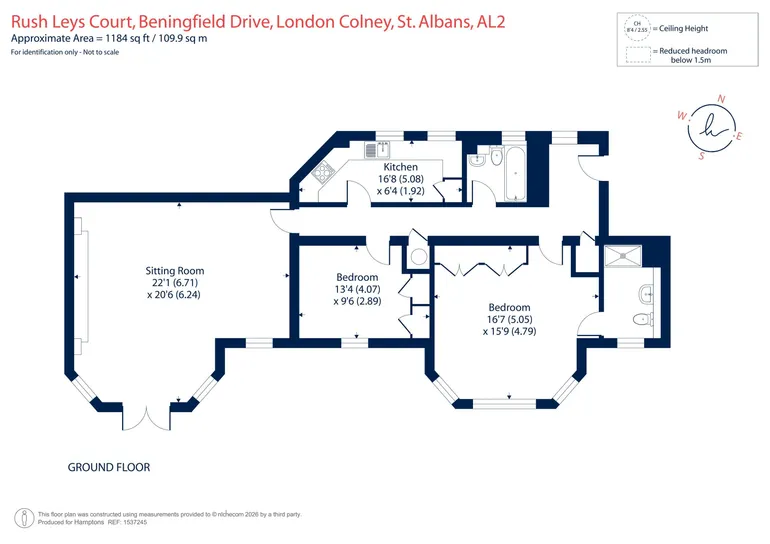Floorplan 1 for Beningfield Drive, St. Albans, AL2