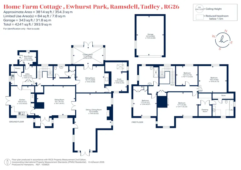 Floorplan 1 for Home Farm Cottage, Ewhurst Park, Ramsdell RG26