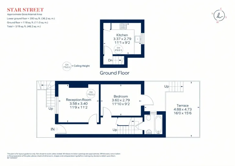 Floorplan 1 for Star Street, London, W2