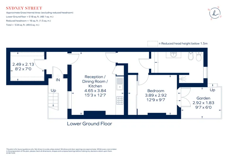 Floorplan 1 for Sydney Street London SW3